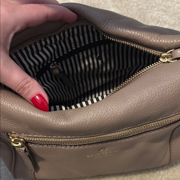 Kate Spade Taupe Leather Shoulder Bag - Picture 2 of 3